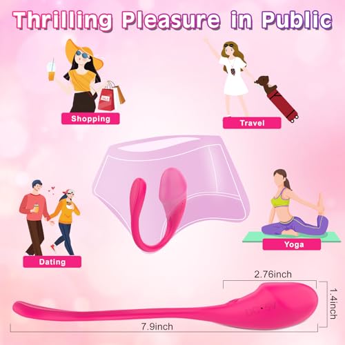 Sex Toys Vibrator for Women. Wearable Mini G Spot Vibrators Dildo with App Remote Control. Long Distance Panty Vibe with 10 Vibrations. Adult Toy & Games Anal Stimulator for Men Womens & Couple (Pink)