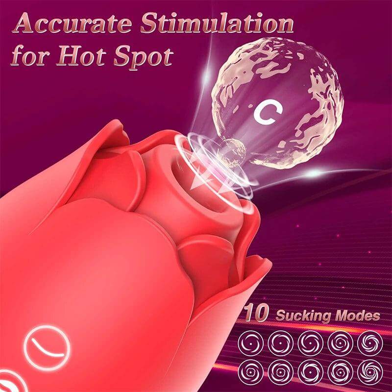 3-in-1 Telescopic Slap Suck Rose Vibrator