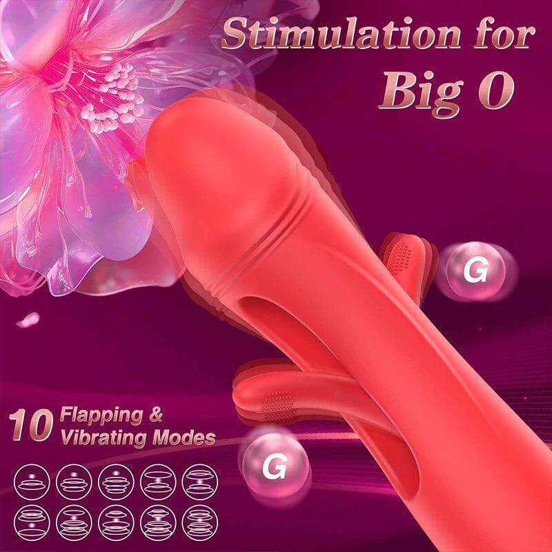 3-in-1 Telescopic Slap Suck Rose Vibrator